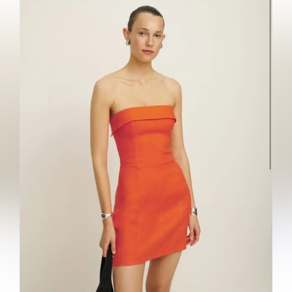 Reformation Dresses & Skirts - Reformation Strapless Orange Dress
